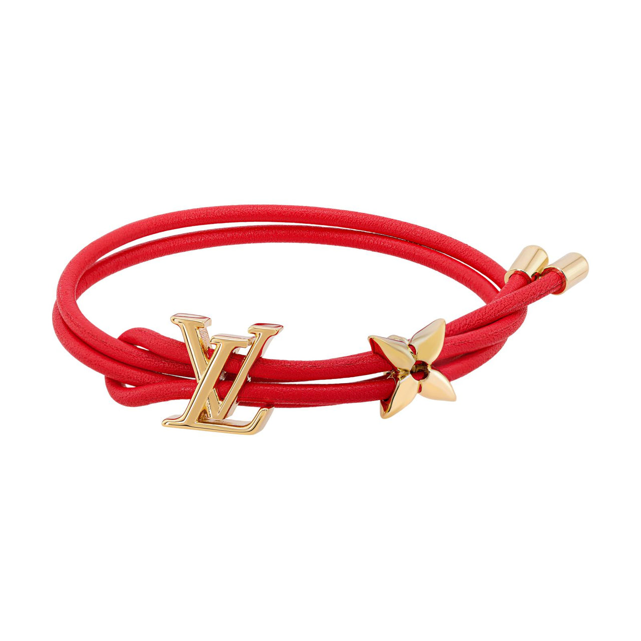 LOUIS VUITTON Calfskin Bracelets Women's Red