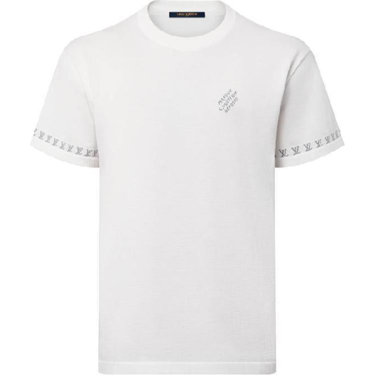 LOUIS VUITTON 1AGMIF Signature Short-Sleeved Cotton Crewneck