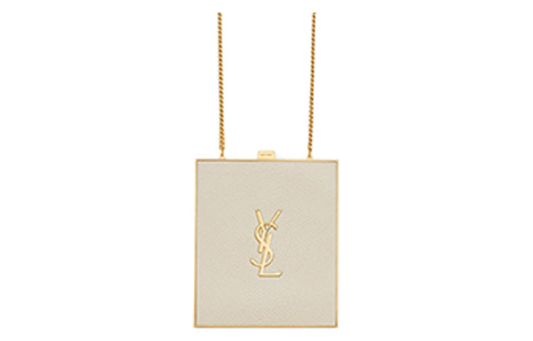 SAINT LAURENT Calfskin Box Bag, Crossbody Bag, Shoulder Bag Women's White