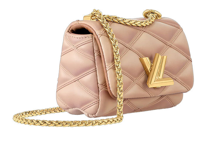 LOUIS VUITTON GO-14 Lambskin Crossbody Bag Shoulder Bag Women's Beige