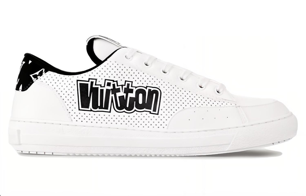 LOUIS VUITTON Low-Top Skateboard Shoes Men's White