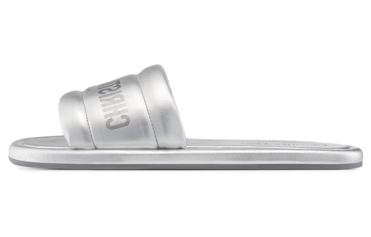 DIOR Every D Slide Slippers Women's Silver
