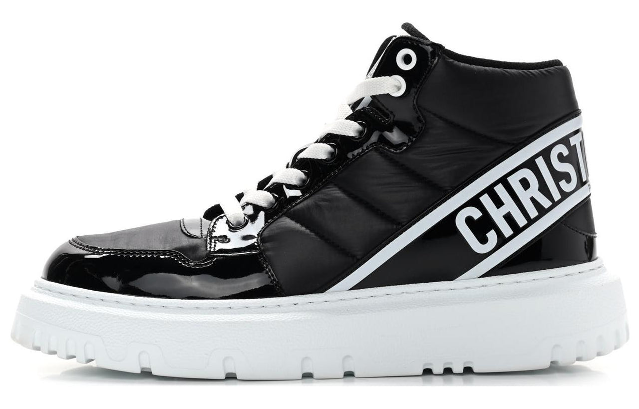 DIOR D Player High Top Stylish Skateboarding Shoes Women's Black