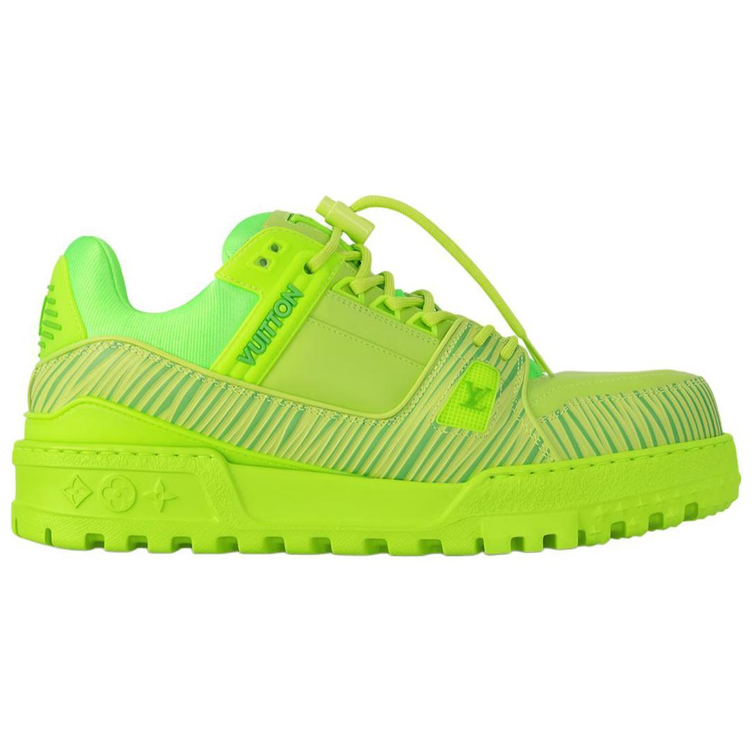 Park Seo-Bo x LOUIS VUITTON Trainer Little Chubby Ding Low-Top Skateboard Shoes Men's Green