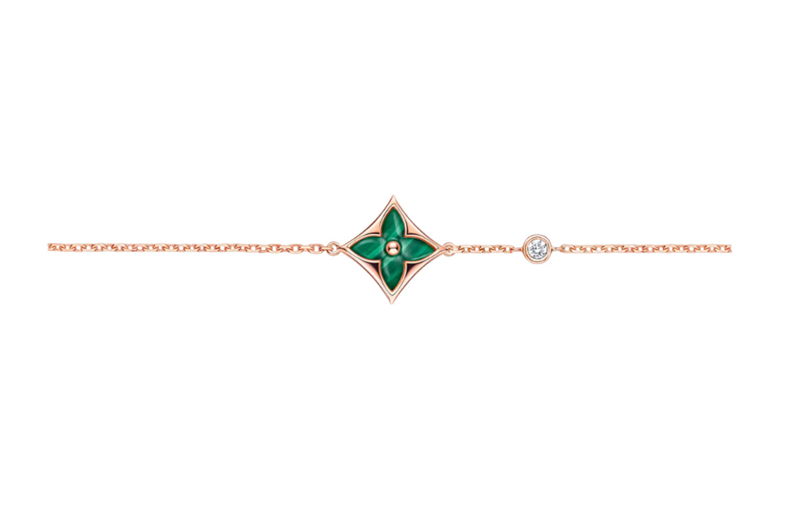 LOUIS VUITTON Color Blossom Bb Star Bracelet Pink Gold Malachite And Diamond