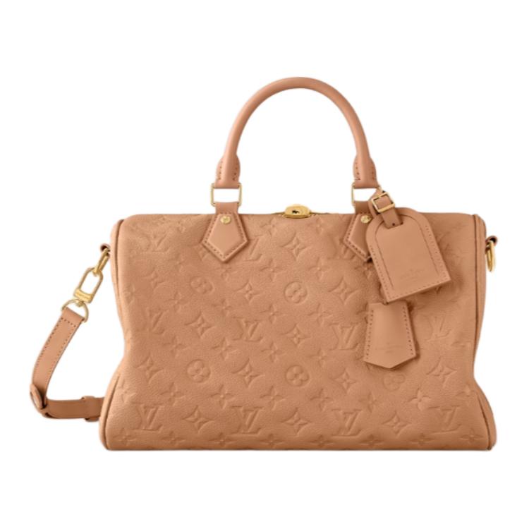 LOUIS VUITTON Speedy Cow Leather Pillow Bag One Shoulder Crossbody Portable Travel Bag Women's