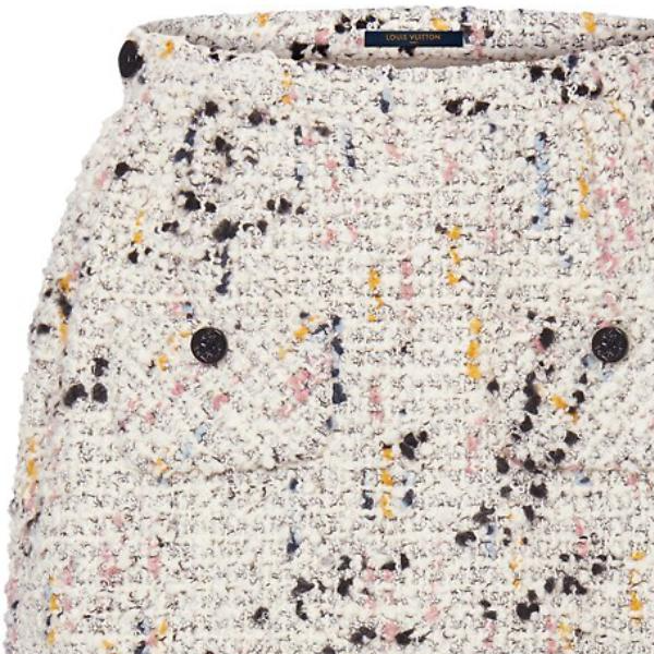 LOUIS VUITTON Bouclette Tweed Mini Skirt