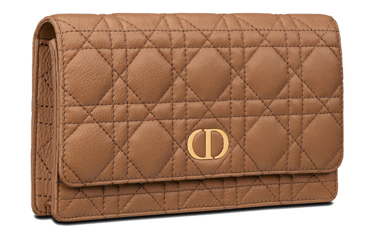 DIOR Soft Cow Leather Shoulder Bag, Crossbody Bag, Handheld Fanny Pack, Handbag Women's Amber