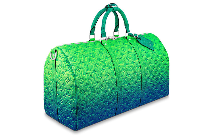 LOUIS VUITTON Keepall 50B Taurillon Illusion Blue/Green