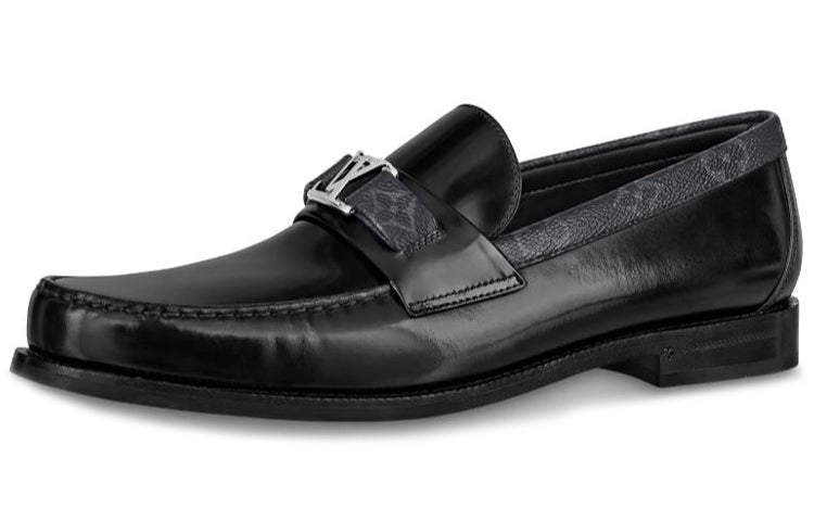 LOUIS VUITTON Major Loafers 'Black With Monogram Deco'