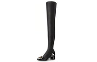 LOUIS VUITTON Madeleine High Top Logo Boots 'Black' Women's