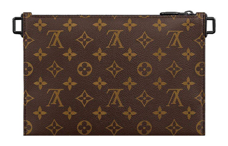 LOUIS VUITTON Trio Pouch Taurillon Illusion Silver
