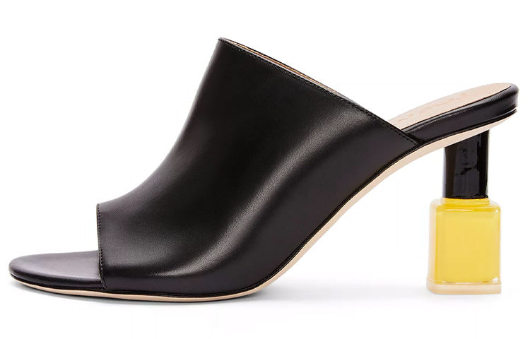 LOEWE Slide Slippers Women's Black Yellow