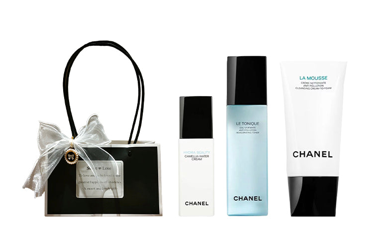 CHANEL Trendy Queen Camellia Skincare Sets Moisturizing And Hydrating Cleansing Three-Piece Set