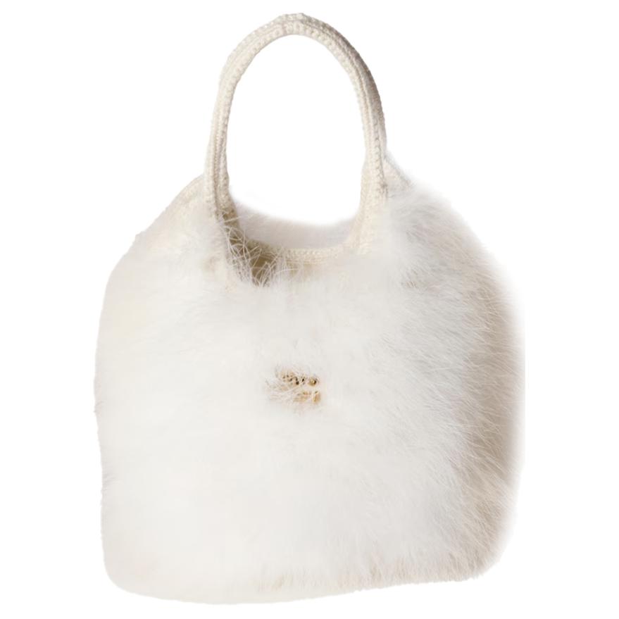 MIU MIU Ivy Lambskin One Shoulder Handbag Women's White