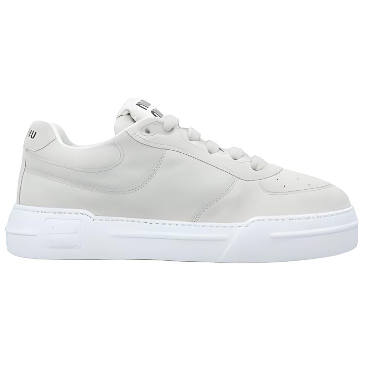 MIU MIU Low Top Skateboard Shoes Women's White