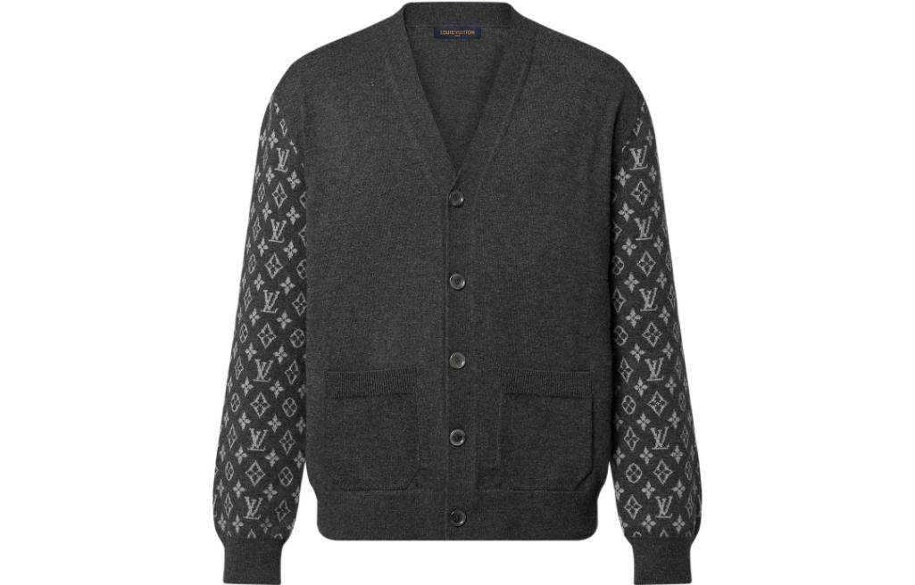 LOUIS VUITTON 1ABIXN Monogram Mix Cashmere Cardigan