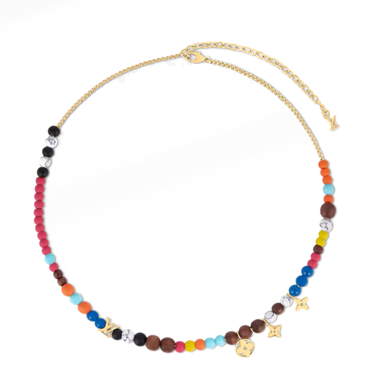 LOUIS VUITTON Metal, Brass, Wooden, Resin Necklaces Unisex Multicolor