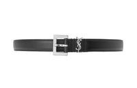 SAINT LAURENT Cassandre Thin Square Buckled Belt