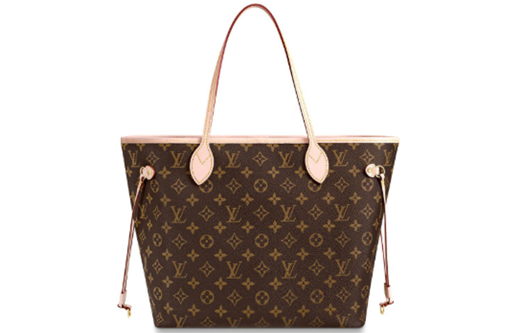 LOUIS VUITTON Neverfull MM Monogram Handbag Tote Women's Brown/Cherry