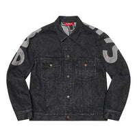 Supreme Inset Logo Denim Trucker Jacket 'Black Grey' SUP-SS22-070