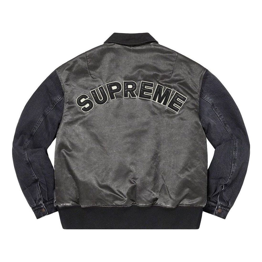 Supreme Denim Sleeve MA-1 'Black Orange' SUP-SS23-148