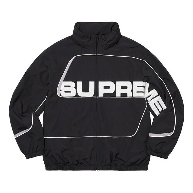 Supreme S Paneled Track Jacket 'Black Whtie' SUP-FW21-115