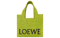 LOEWE Raffia Tote Bag, Shopping Bag, Handbag Trumpets Women's Pasture Green