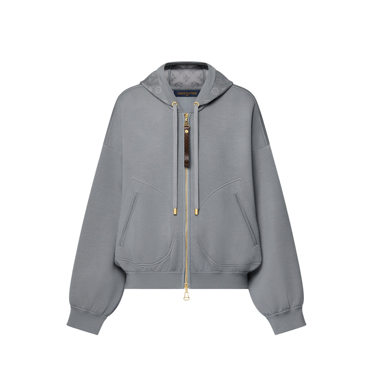 LOUIS VUITTON Monogram Accent Knit Hoodie