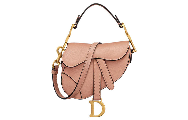 DIOR Saddle Sheepskin Saddle Bags Shoulder Bag Crossbody Bag Handbags Extra Mini Women's Rose Pink