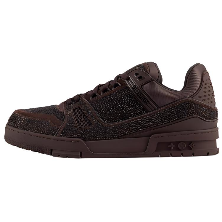 LOUIS VUITTON Trainer Low-Top Skateboard Shoes Men's Brown