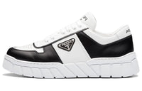 PRADA Voluminous Sneakers Leather White Black