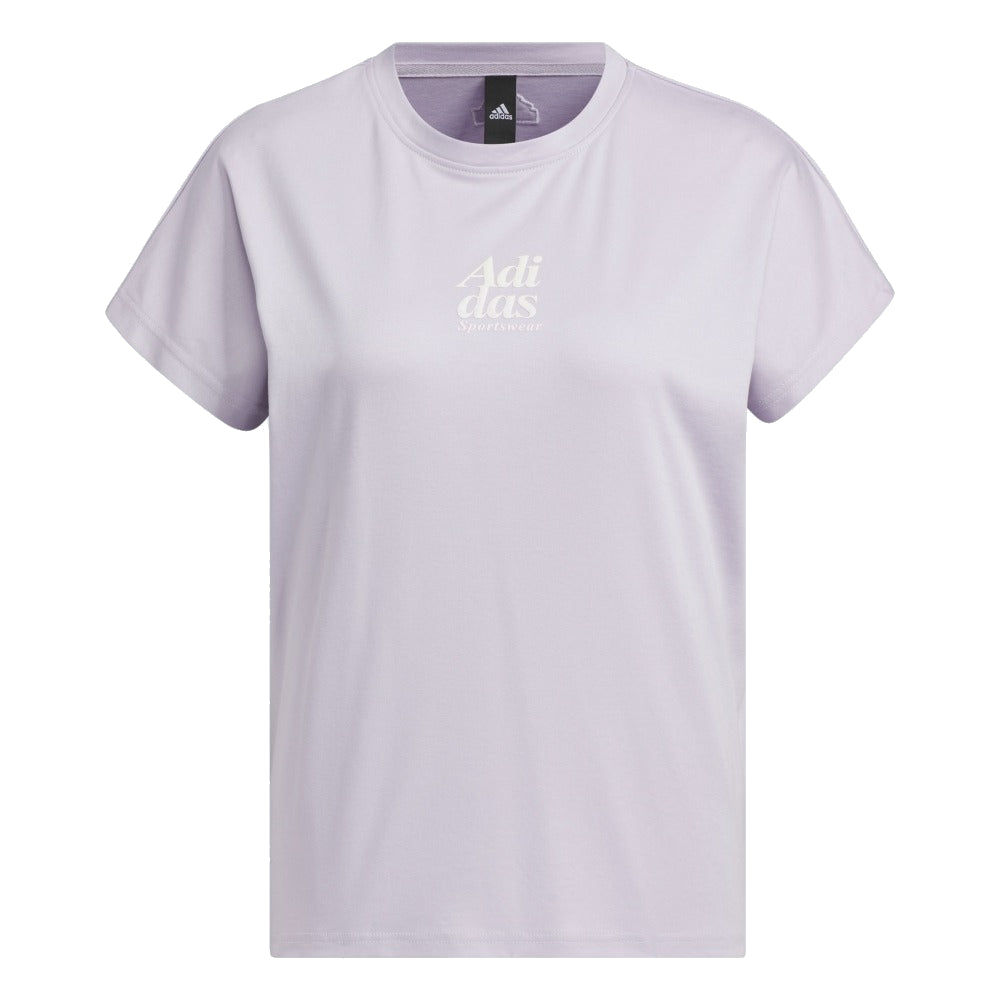 (WMNS) adidass Lounge Silky T-Shirt 'Purple' IM8860