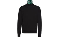 PRADA Jacquard Collar Turtlenck Sweater