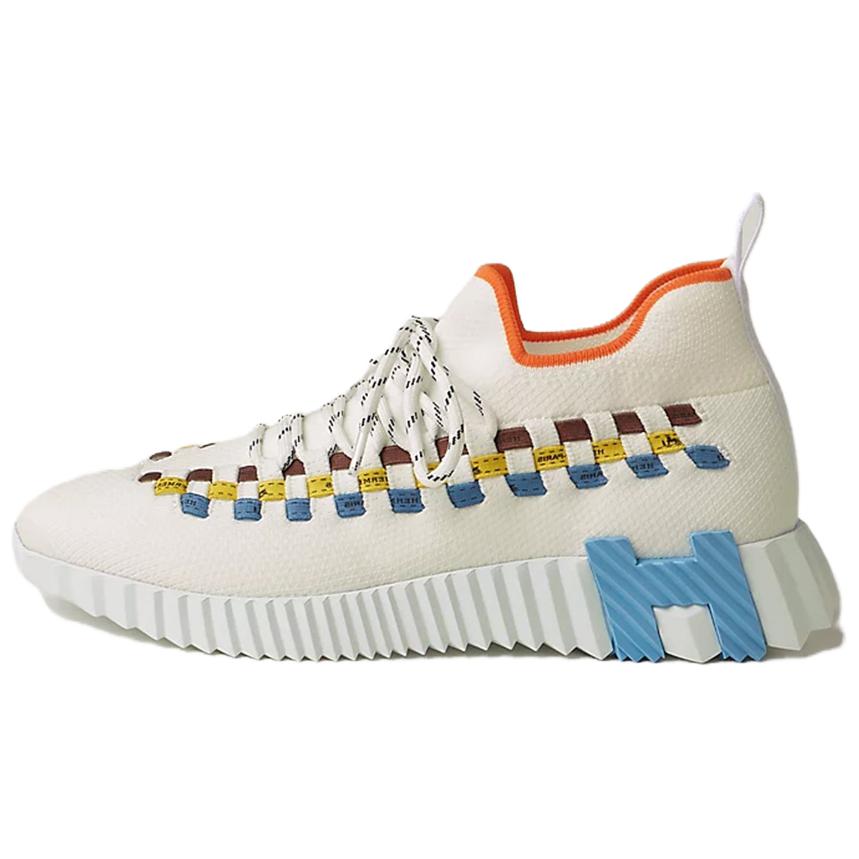 HERMES Fle Casual Shoes Women's White