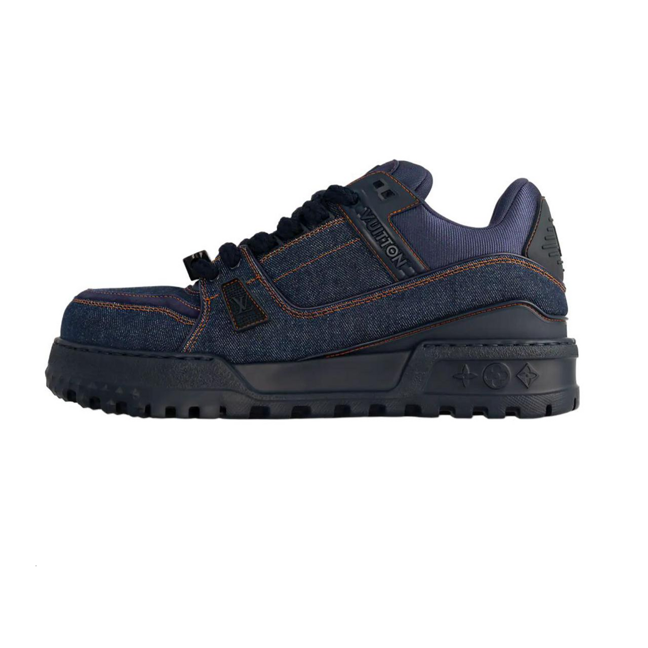 LOUIS VUITTON Trainer Maxi Low Top Skateboard Shoes Unisex Blue