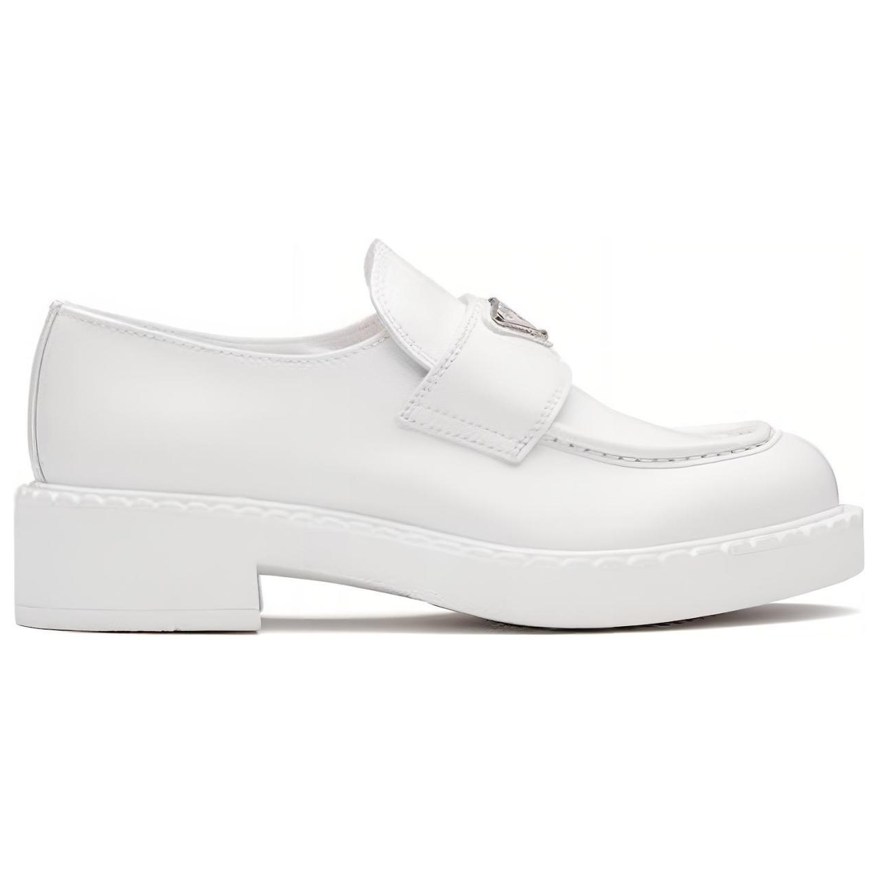 PRADA Leather Loafers 'White' Women's