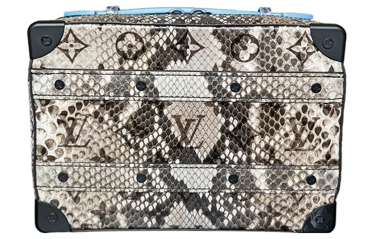 LOUIS VUITTON Trunk Python Skin Soft Box Small Square Bag Shoulder Bag Crossbody Bag Regular Unisex Multicolor