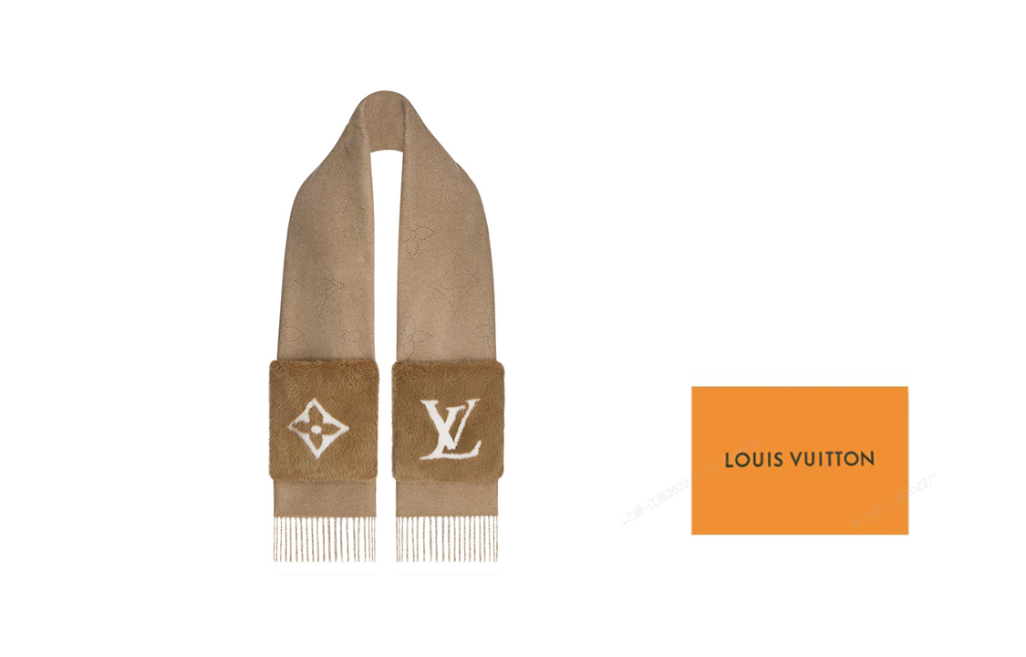 LOUIS VUITTON Mink Fur Scarves Women's
