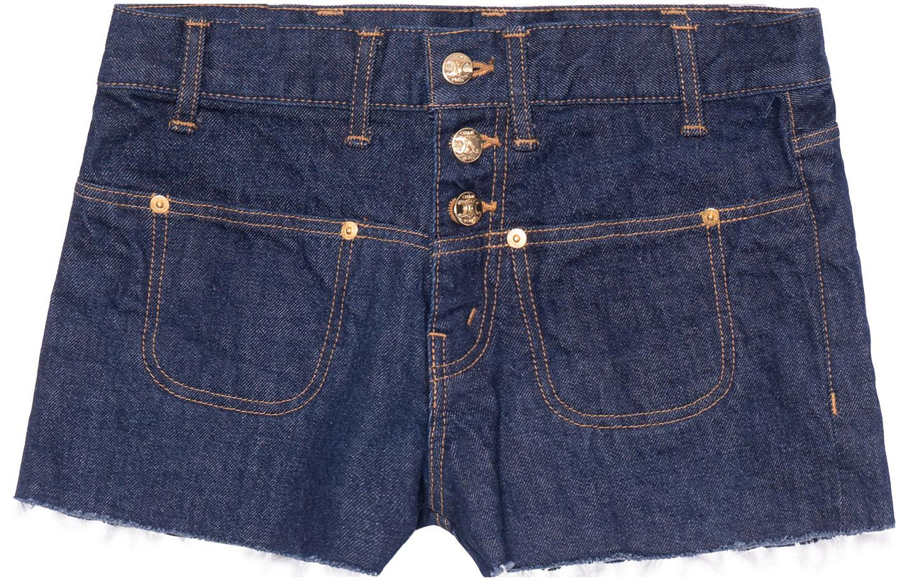 CELINE Mini Rinsed Wash Denim Shorts Rinsed Wash