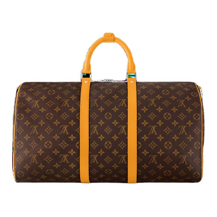 LOUIS VUITTON Keepall Monogram Macassar Coated Canvas Monkey Bag Handbag Shoulder Bag Crossbody Bag Travel Bag Men's