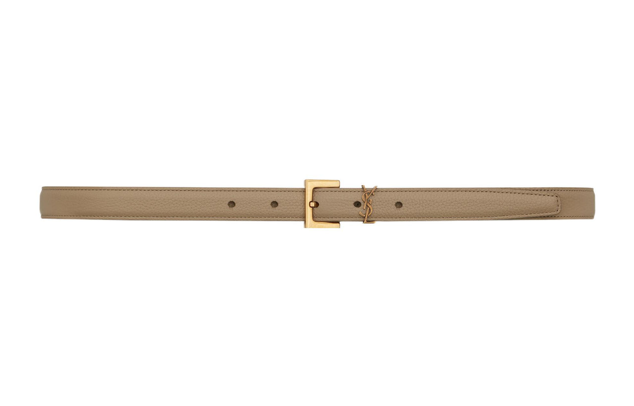 SAINT LAURENT Cassandre Leather Belts Women's