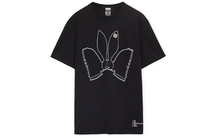 LOEWE SS23 The Year Of The Rabbit T-Shirts Women's Black
