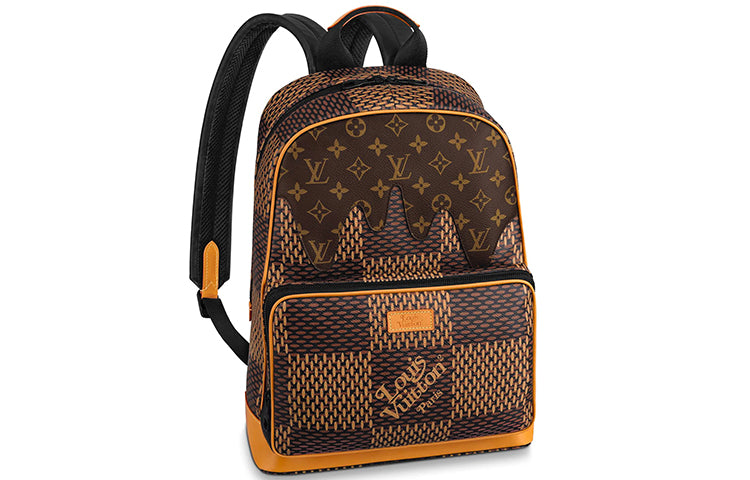 LOUIS VUITTON X Nigo Campus Backpack Damier Ebene Giant Brown
