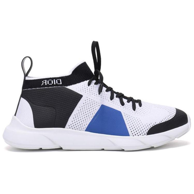DIOR Cushioning Anti-Slip Wear-Resistant Breathability Mid-Top Casual Shoes Men's White Blue Black