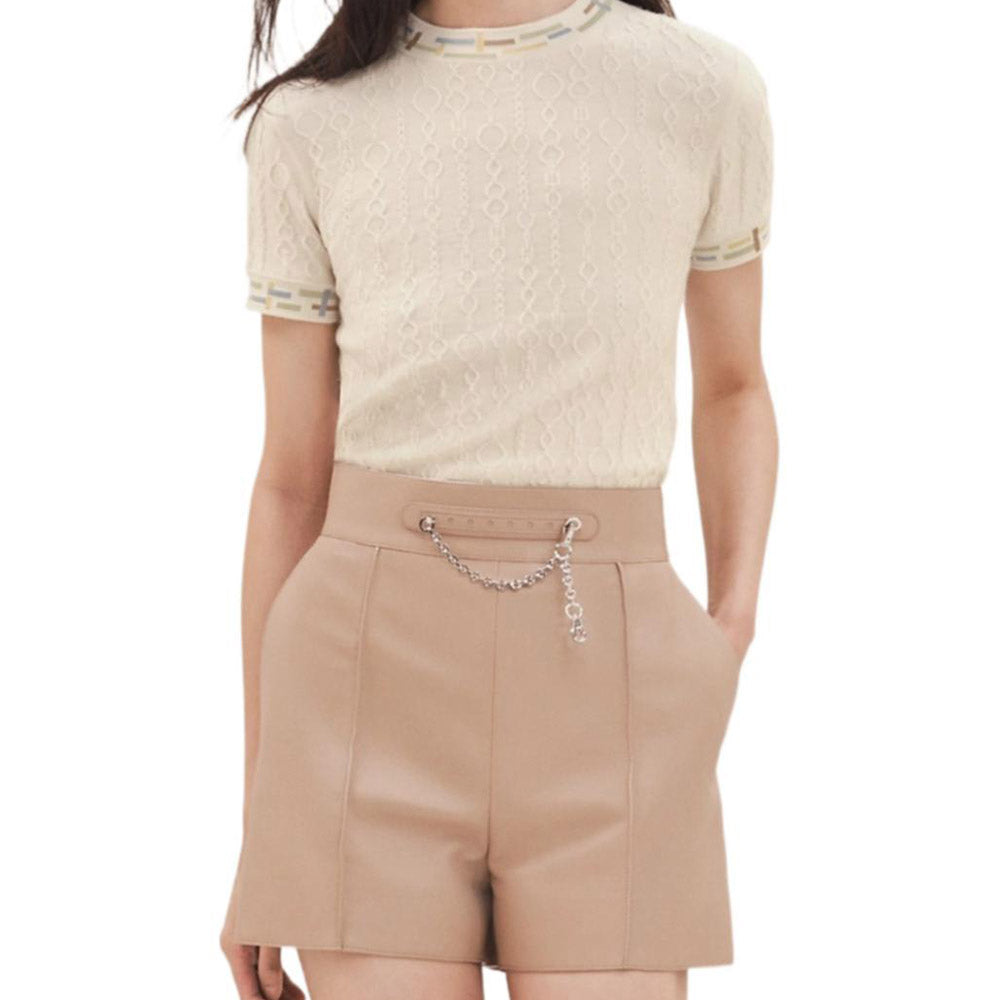 HERMES Crop Tops Women's Ecru