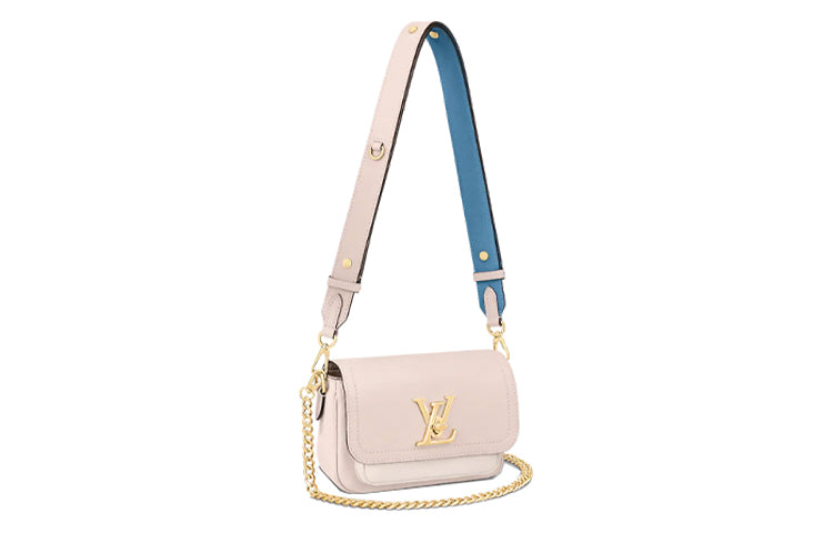 LOUIS VUITTON Lockme Tender Soft Grained Calfskin Handheld Shoulder Bag Crossbody Bag Women's Taupe