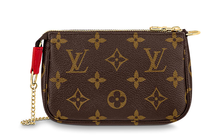 LOUIS VUITTON Pochette Accessories Monogram Vivienne Holiday Mini Rouge Red