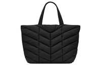SAINT LAURENT Recycled Nylon Tote Bag, Shopping Bag, Handbag Large Size Men's Black