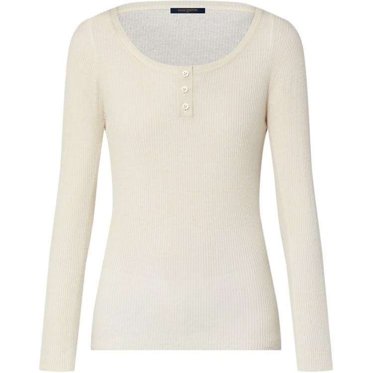 LOUIS VUITTON 1AGFY5 Ribbed Henley Top